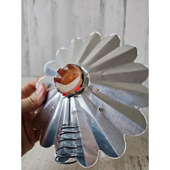 Vintage aluminum angel cherub red tree topper metal mini blow mold Xmas tree - Picture 8 of 11